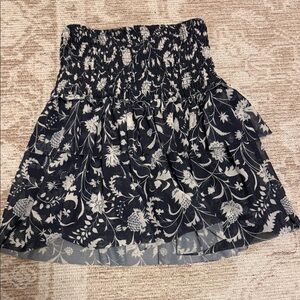 Zara Black and White Floral Kids Skirt
